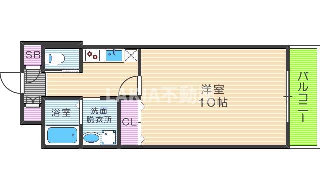 ルフランソレイユ(1K/3階)の間取り写真