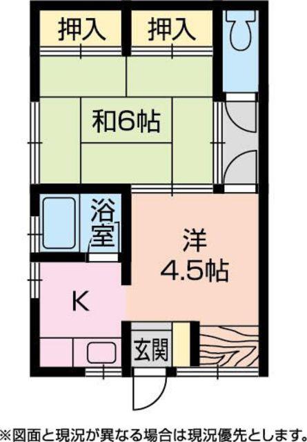 コーポ・南(2K/2階)の間取り写真