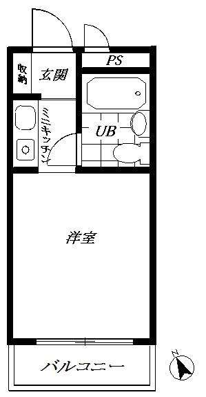 トップ妙蓮寺第2(ワンルーム/3階)の間取り写真