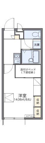 セレーノ(1K/2階)の間取り写真