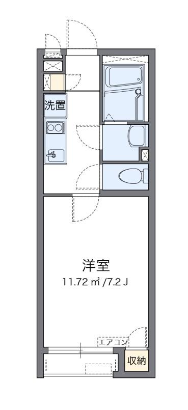 クレイノレイラ(1K/1階)の間取り写真