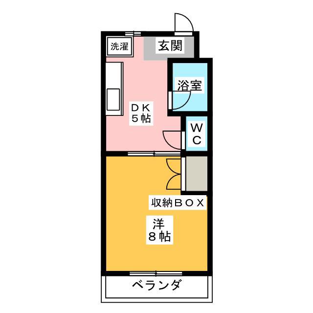 エステート西山(1DK/2階)の間取り写真