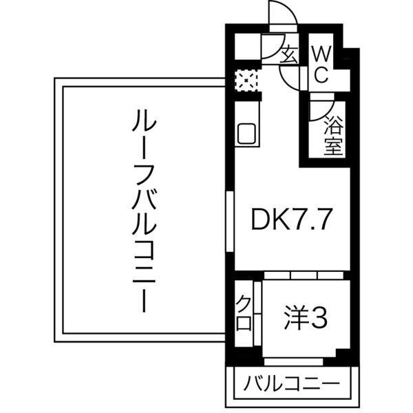 スパシエベルタ板橋本町(1DK/5階)の間取り写真