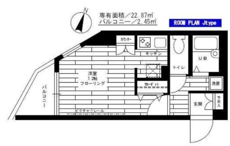 ステージグランデ田園調布(ワンルーム/3階)の間取り写真