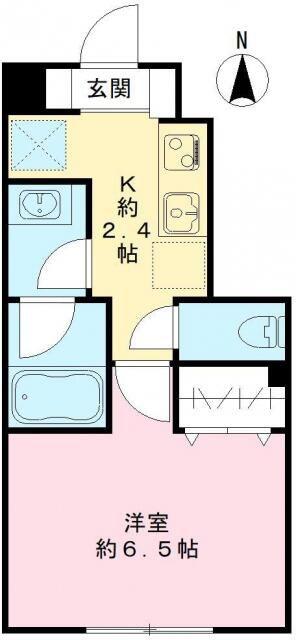 メゾンボヌール(1K/1階)の間取り写真