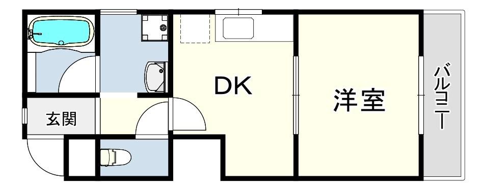 タザワハイツ(1DK/3階)の間取り写真