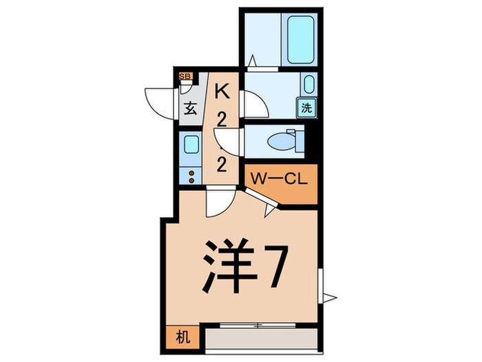 COCO LEAF(1K/3階)の間取り写真