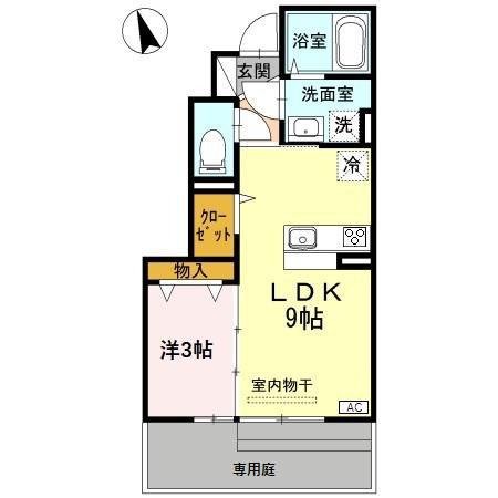 ラ ヴェリータ(1LDK/1階)の間取り写真