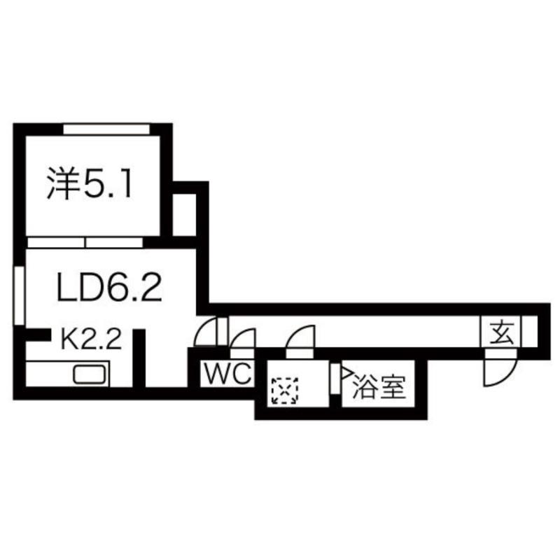 E-HORIZON美園II(1LDK/1階)の間取り写真
