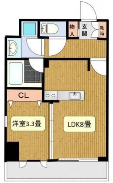 アメニティ市川NEXT(1LDK/4階)の間取り写真