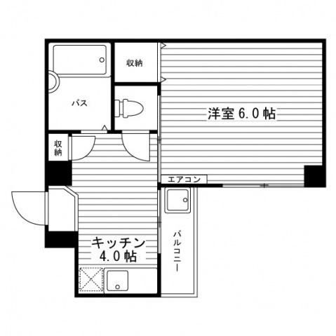 シェモア一番館(1K/2階)の間取り写真