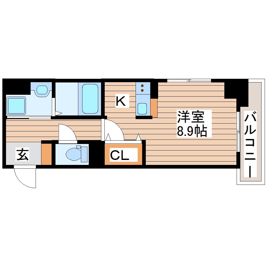 ラポール日泉(ワンルーム/3階)の間取り写真