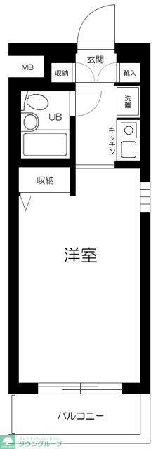 グランドコート江古田(ワンルーム/4階)の間取り写真
