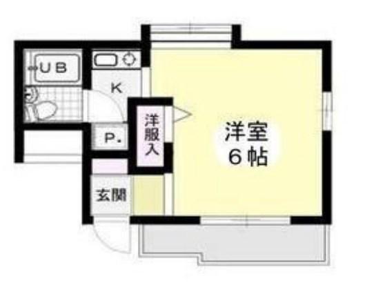 グランピア歌島(1K/3階)の間取り写真