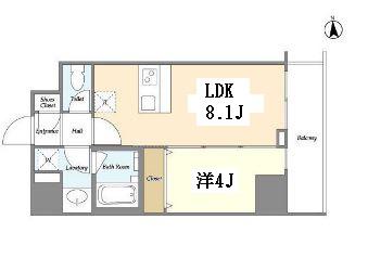 THE GROVE浅草(1LDK/5階)の間取り写真