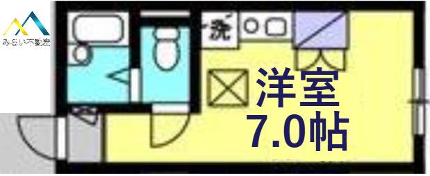 アートハウス白楽(ワンルーム/1階)の間取り写真