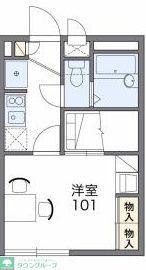 レオパレス美住ハイム(1K/2階)の間取り写真