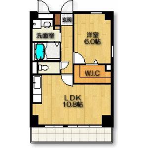 プレシャス雪(1LDK/4階)の間取り写真