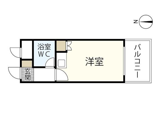 ダイアパレス皆実町(ワンルーム/6階)の間取り写真