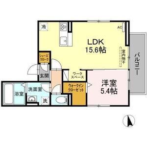 サンティモン(1LDK/2階)の間取り写真
