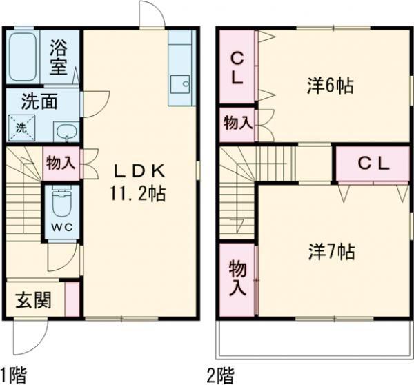 メルシー 1棟(2LDK/1階)の間取り写真