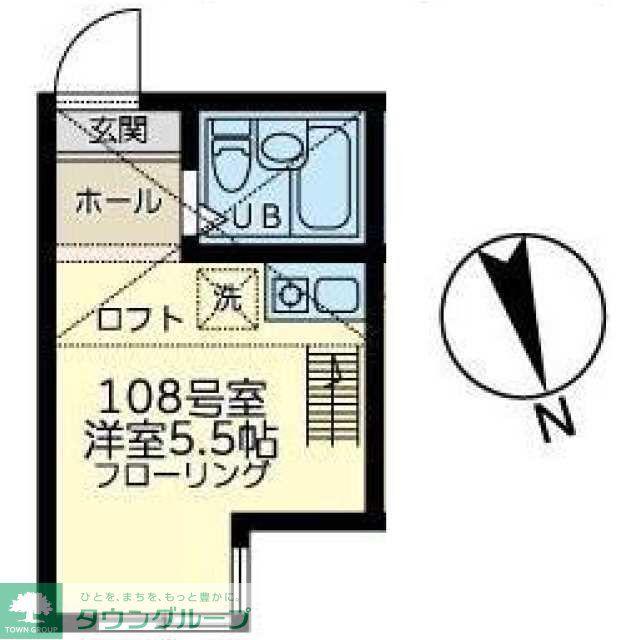 ユナイト南太田ジヴェルニー(ワンルーム/1階)の間取り写真