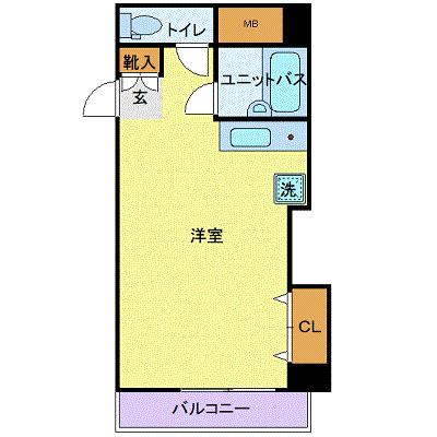 サンクレスト伊勢佐木(ワンルーム/5階)の間取り写真