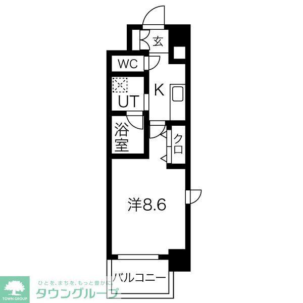 PURE RESIDENCE 名駅南(1K/11階)の間取り写真