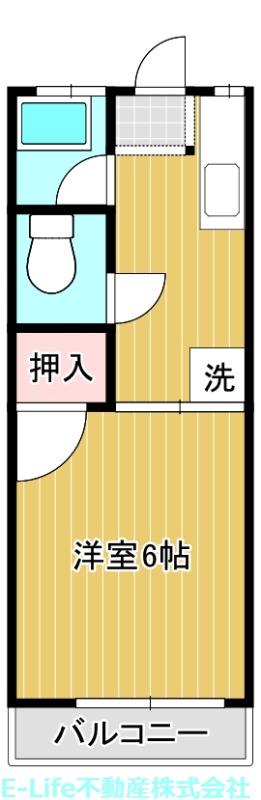 ローレルハイツ(1K/1階)の間取り写真