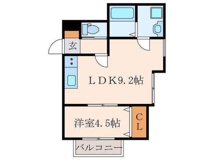 THE NOBLES 戸畑I(1LDK/2階)の間取り写真