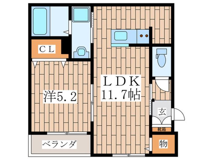 ベルヴィ(1LDK/3階)の間取り写真