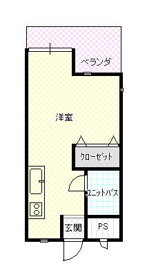 コーポ松島(ワンルーム/2階)の間取り写真