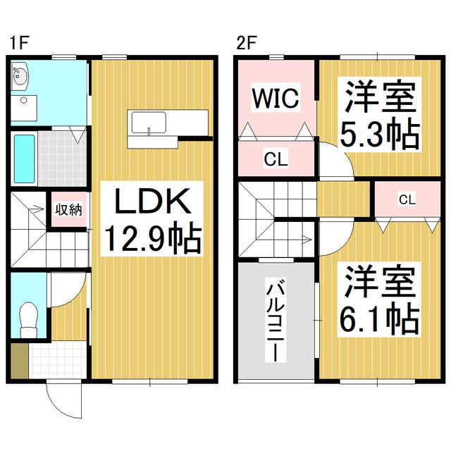 MEISON DE CHUETTE(2LDK/1階)の間取り写真