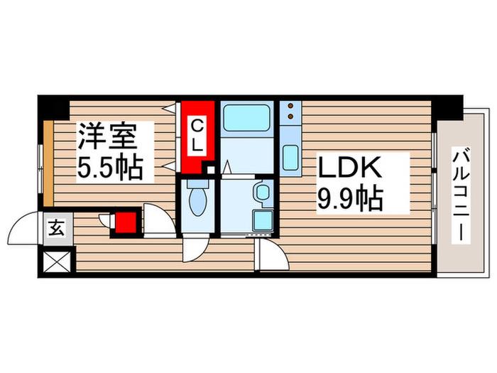 エルレガーデン柏の葉(1LDK/3階)の間取り写真