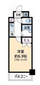 アーバイル新日本橋(1K/3階)の間取り写真