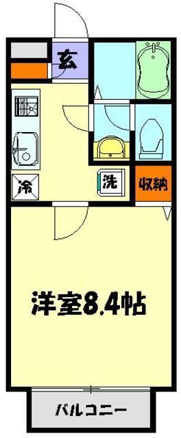 プレミエール(1K/2階)の間取り写真