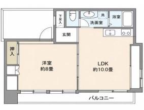 サンハイツ江古田(1LDK/3階)の間取り写真