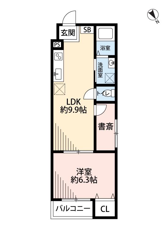 第一アパート(1SLDK/2階)の間取り写真