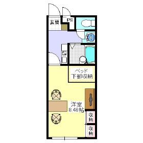 レオパレスりんごの木(1K/2階)の間取り写真
