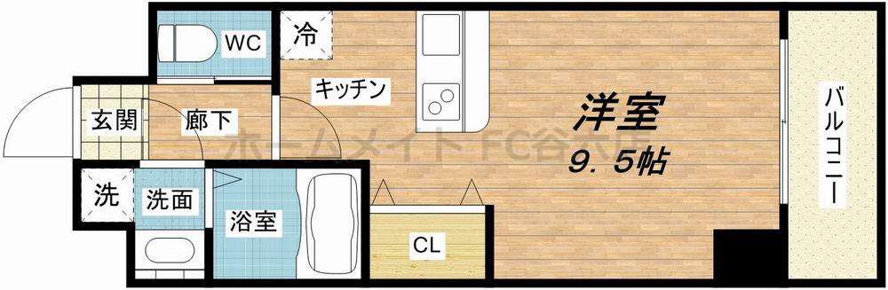 AMALFI森ノ宮(ワンルーム/3階)の間取り写真