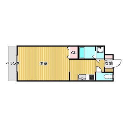 アザレアハイツ葉山(ワンルーム/3階)の間取り写真