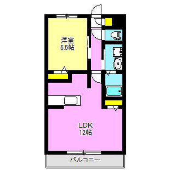 ワンズハウス(1LDK/1階)の間取り写真
