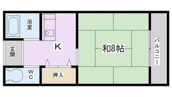 コーポ鹿田(1K/2階)の間取り写真