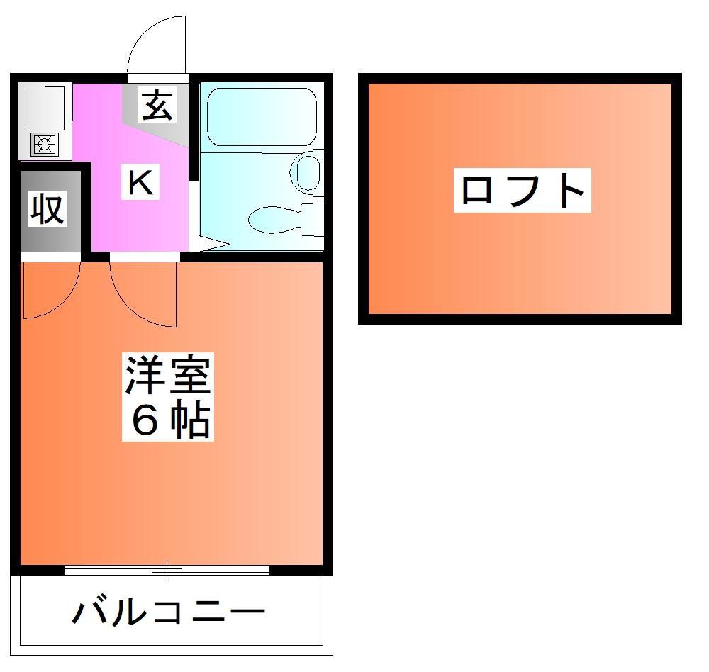 メゾン芝(1K/1階)の間取り写真