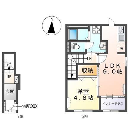 那加日吉町K様アパート(1LDK/2階)の間取り写真