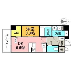 アーチレジデンス名駅北(1LDK/7階)の間取り写真