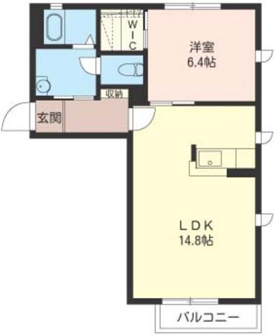 SHAMAISON シャーメゾン NI(1LDK/1階)の間取り写真