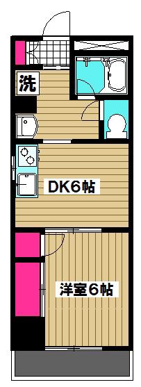第7高橋ビル(1DK/10階)の間取り写真