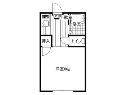 サンライズ平和(1K/1階)の間取り写真