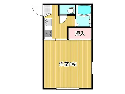 アクティII(1K/1階)の間取り写真